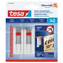   Akasztócsavar öntapadó, állítható, sima felületekhez 3 kg teherbírású 2 darab/bliszter Tesa Powerstrips