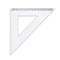 Vonalzó háromszög 45° 15,5cm, műanyag Antilop