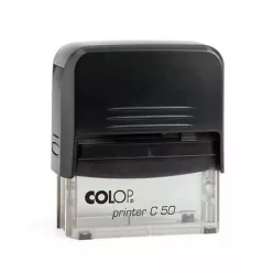   Bélyegző C50 Printer Colop átlátszó fekete ház/fekete párna