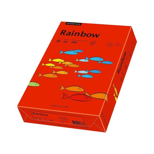 Másolópapír, színes, A4, 80g. Rainbow® 500ív/csomag, 28 intenzív piros