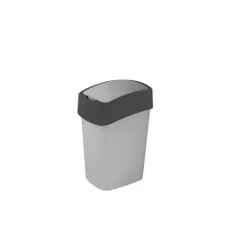  Szemetes kuka billenő fedéllel műanyag 10 literes Curver ezüst/grafit