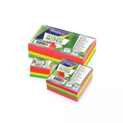   Jegyzettömb öntapadó 50x40mm 4x80lap neon színek (rózsaszín, narancs, sárga, zöld)
