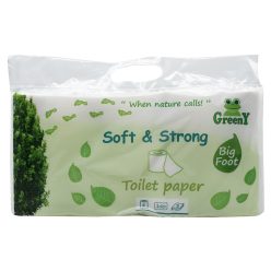   Toalettpapír 3 rétegű kistekercses 100% cellulóz 8 tekercs/csomag Soft & Strong_Greeny