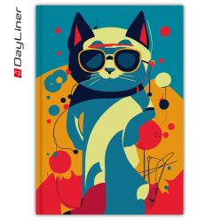   Határidőnapló Colors A5 heti, fehér lapokkal Astro Cat Dayliner 2025.