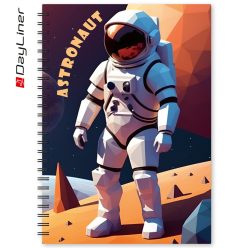   Határidőnapló InSpiral A5 heti, fehér lapokkal Astronaut Dayliner 2025.