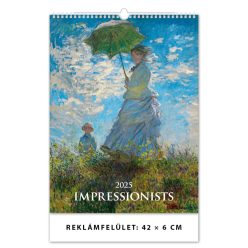   Falinaptár képes 420 × 560 mm, fehér lapokkal Impressionists Dayliner 2025.