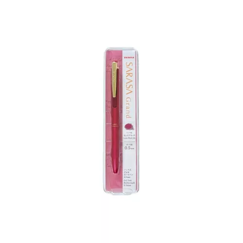 Zseléstoll 0,5mm, exkluzív gravírozható borvörös fém test, új klipsz Zebra Grand Sarasa, írásszín kék