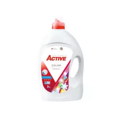 Mosógél 3 liter (60 mosás) színes ruhákhoz Active color