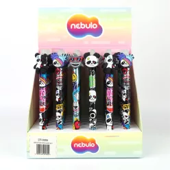   Zseléstoll radírozható, nyomógombos, panda, 36 db/display Nebulo