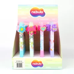   Zseléstoll radírozható, nyomógombos, tavaszi csecsebere 24 db/display Nebulo