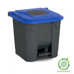   Szemetes kuka pedálos műanyag 30 literes antracit/kék UP225