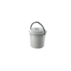 Szemetes kuka fedeles műanyag 10 literes szürke UP618-002