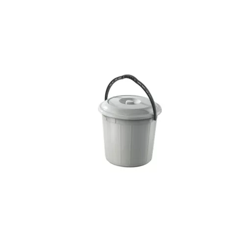 Szemetes kuka fedeles műanyag 10 literes szürke UP618-002