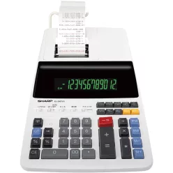   Számológép asztali szalagos 12 számjegyes Sharp EL-2607LG