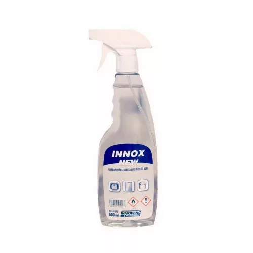 Rozsdamentes acélápolószer szórófejes 500 ml Innox New