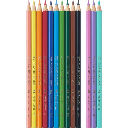 Színes ceruza készlet hatszögletű UNIKORNIS + matrica Faber-Castell 10+3klf. szín
