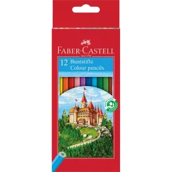   Színes ceruza készlet hatszögletű kastélyos Faber-Castell 12klf. szín