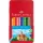 Színes ceruza készlet hatszögletű kastélyos fém dobozban Faber-Castell 12klf. szín