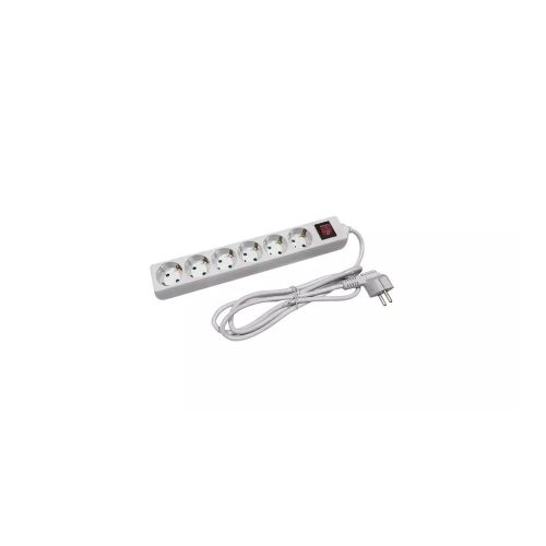 Elosztó hat csatlakozós 1,5m kábellel kapcsolós asztali 16A max. 3500W