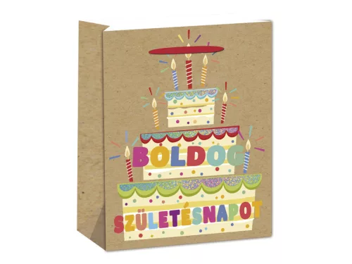 Papírtasak szülinapos torta  18*23