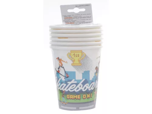 Game on 6 db-papír pohár 250 ml