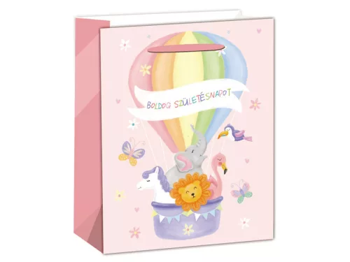 Papírtasak kék hőlégballon 26*32