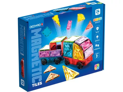 Geomag Magnetic Tiles Gems járművek