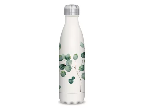 Duplafalú fémkulacs 600ml - Botanic leaf
