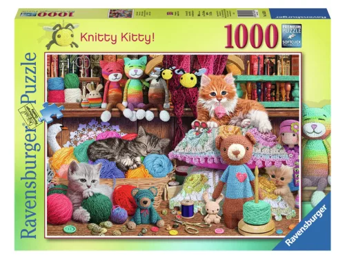 Ravensburger Puzzle 1000 db - Kötögetés cicákkal