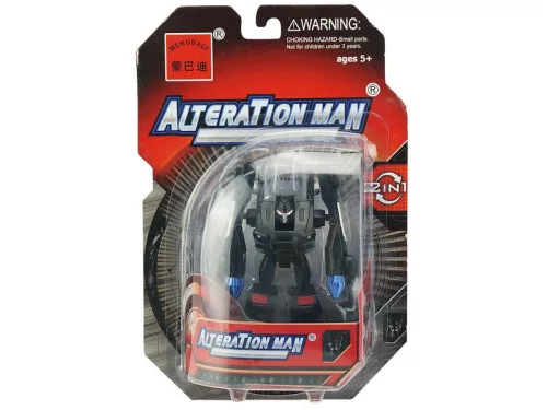 Alteration man átalakuló robot - 10 cm, fekete