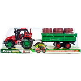 Lendkerekes traktor hordószállító utánfutóval - 30 cm