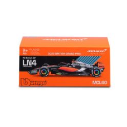   Bburago 1/43 F1 versenyautó - Mclaren MCL60 (With helmet)  (#4 (Lando Norris)