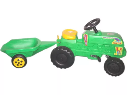 Pedálos farmer traktor utánfutóval
