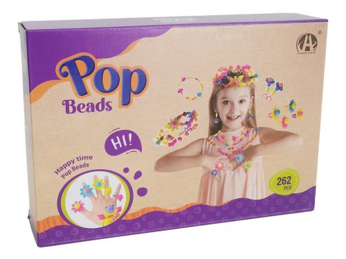 Műanyag pattintós gyöngyfűző készlet