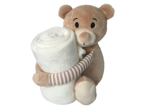 Plüss állatok 25cm takaróval, többféle