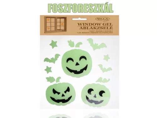Ablakzselé Halloween tök