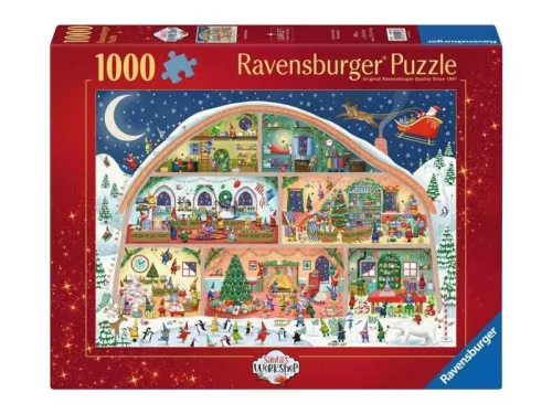Puzzle 1000 db - A Mikulás műhelye