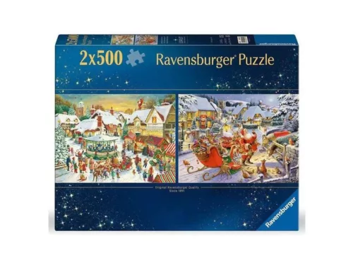 Puzzle 2x500 db - Karácsonyi kollekció no1