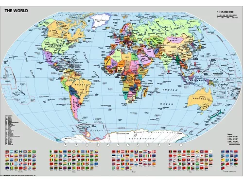 Ravensburger Világtérkép zászlókkal 1000 darabos puzzle