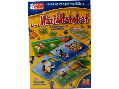 Játszva megismerjük a háziállatokat 30 darabos puzzle
