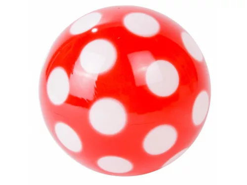 Pöttyös lakkfényű labda - 14 cm, többféle