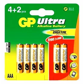 GP Ultra AAA mikro elem 6 darabos készlet