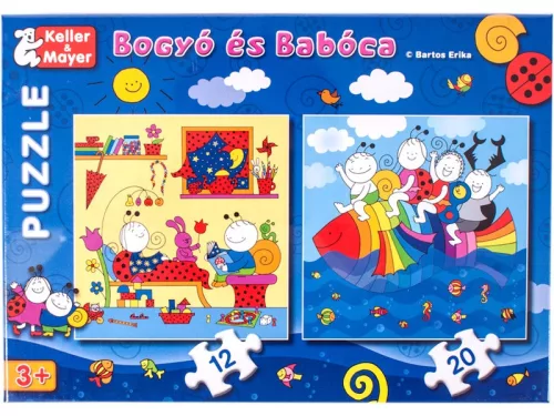 Bogyó és Babóca szivárványhal 12 és 20 darabos puzzle