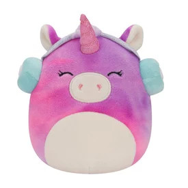 Squishmallows:Lola az unikornis fülhallgatóval 13cm