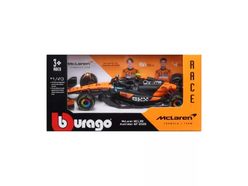 Bburago 1/43 F1 versenyautó - Mclaren MCL39 Norris
