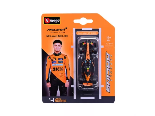 Bburago 1/64 F1 versenyautó - Mclaren MCL39 Norris