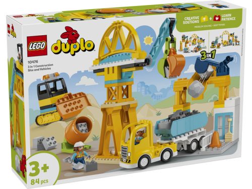 LEGO Duplo town 10476 3 az 1-ben építési terület és munkagépek