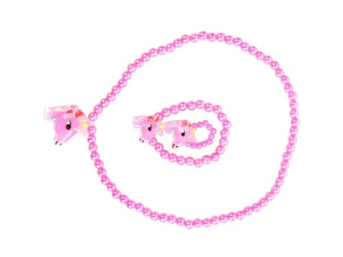 Színes virág nyaklánc + karkötő