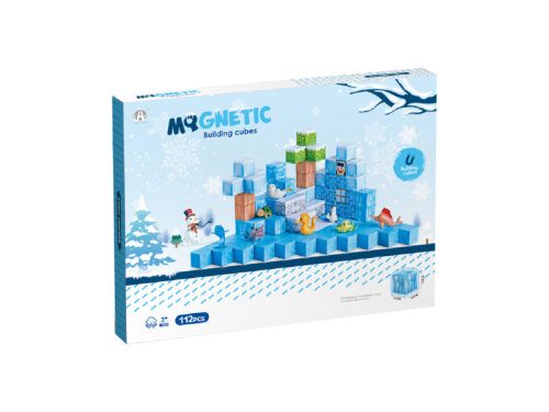 Mágneses építőkockák - jeges tenger állatokkal 112 db/cs