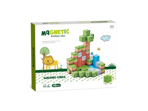 Mágneses építőkockák - szafari 48 db/cs